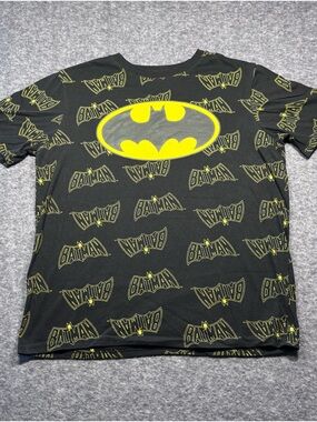 Batman Black T-Shirt with Yellow Logo Accents